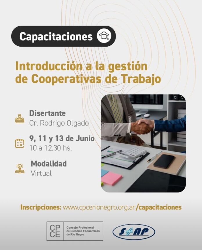 Capacitación sobre gestión de cooperativas de trabajo